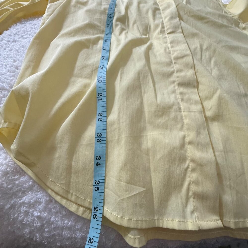 Lisette Montreal Womens Yellow Buttonup Blouse M Cotton Blend - Picture 13 of 14